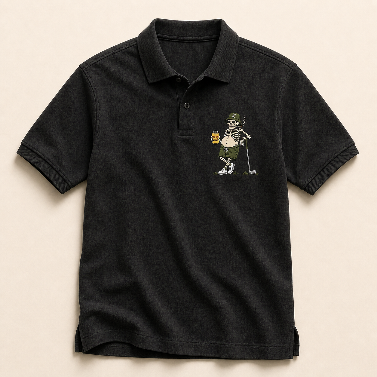 Black Clubhouse Players Polo product mockup