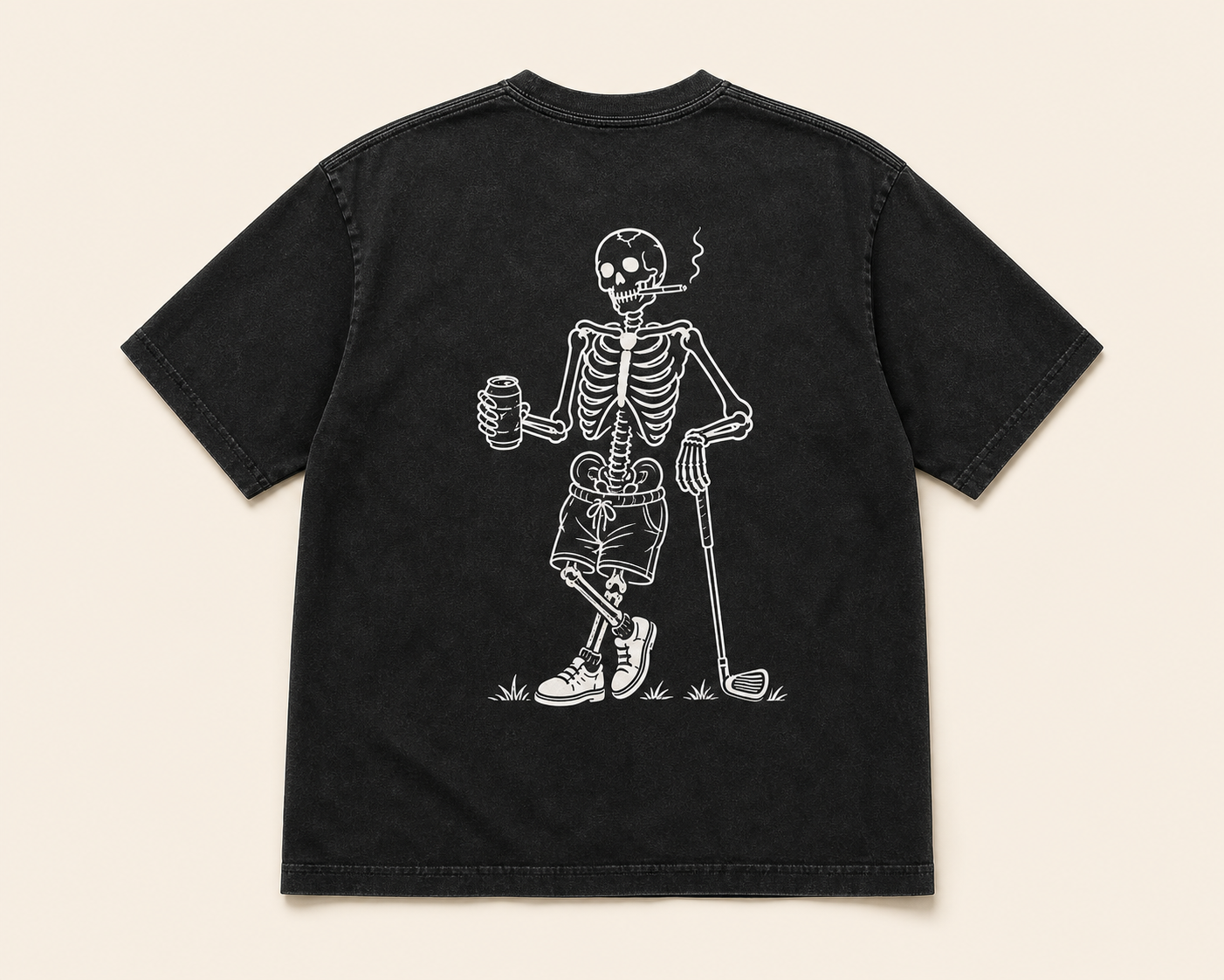 Smoking Skelly T-Shirt product mockup