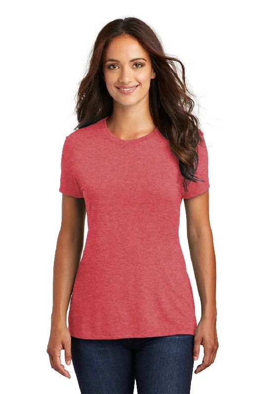 District Womens Perfect Tri Short Sleeve Crewneck T-Shirt - Red Frost