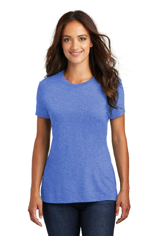 District Womens Perfect Tri Short Sleeve Crewneck T-Shirt - Royal Blue Frost