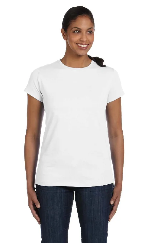 Hanes Womens ComfortSoft Short Sleeve Crewneck T-Shirt - White - Closeout