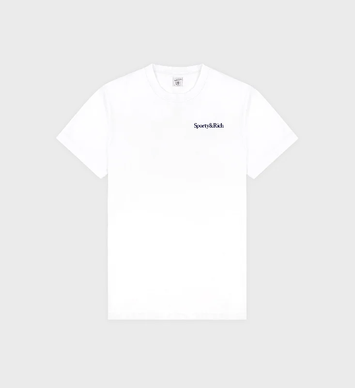 Health is Wealth T-Shirt - White/Navy