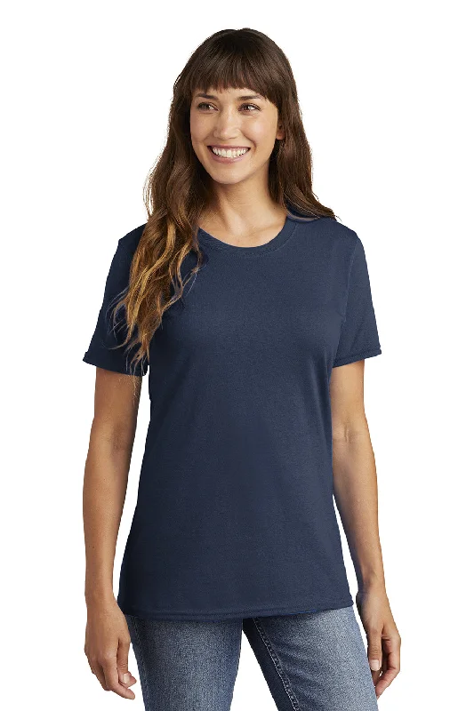 Port & Company Womens Core Short Sleeve Crewneck T-Shirt - Navy Blue