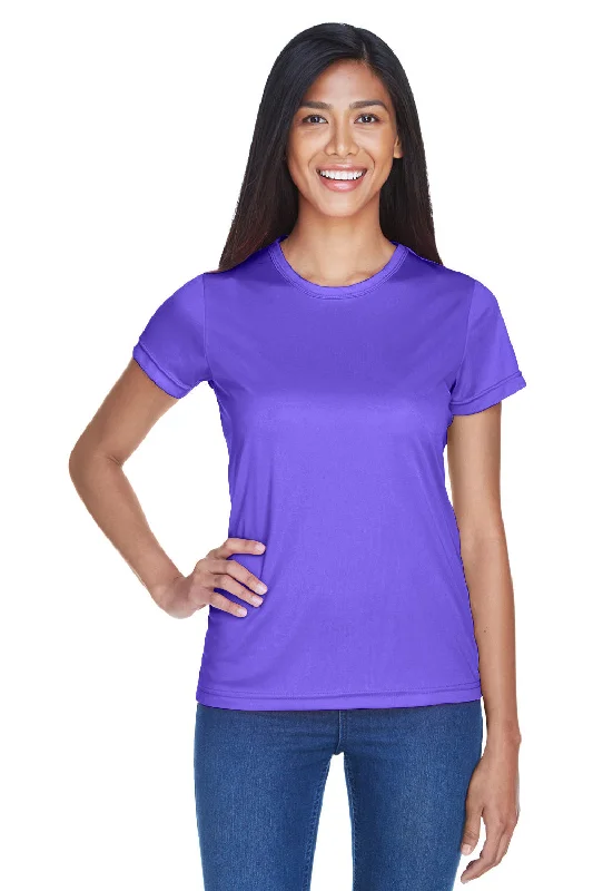 UltraClub Womens Cool & Dry Performance Moisture Wicking Short Sleeve Crewneck T-Shirt - Purple