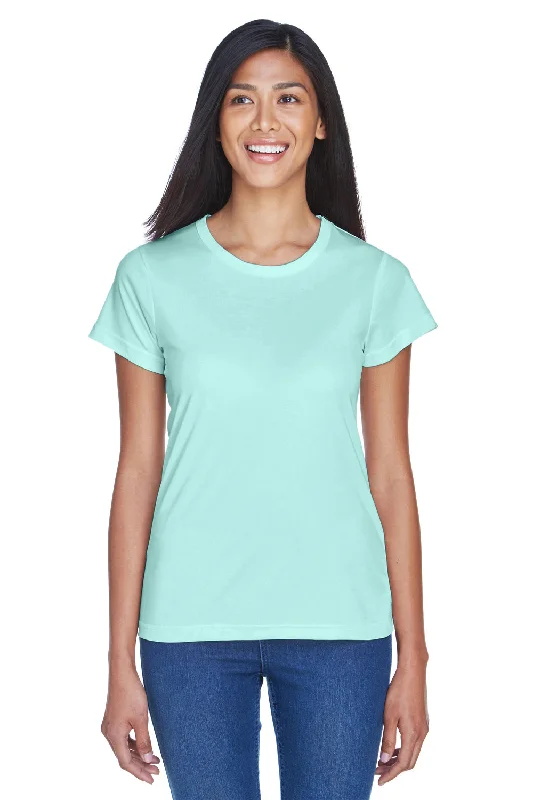 UltraClub Womens Cool & Dry Performance Moisture Wicking Short Sleeve Crewneck T-Shirt - Sea Frost Green