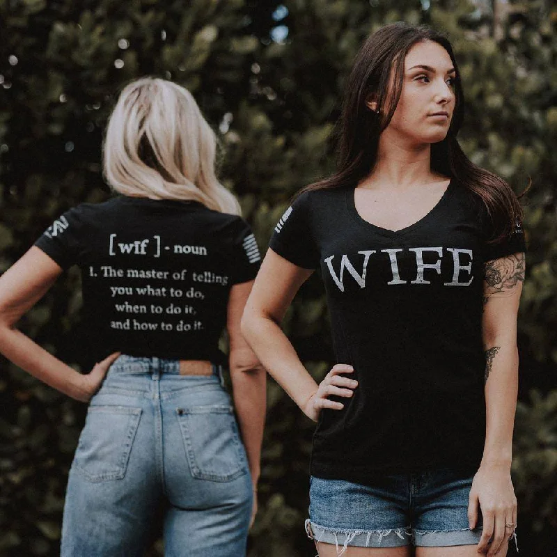 Women's Wife Defined V-Neck - Black