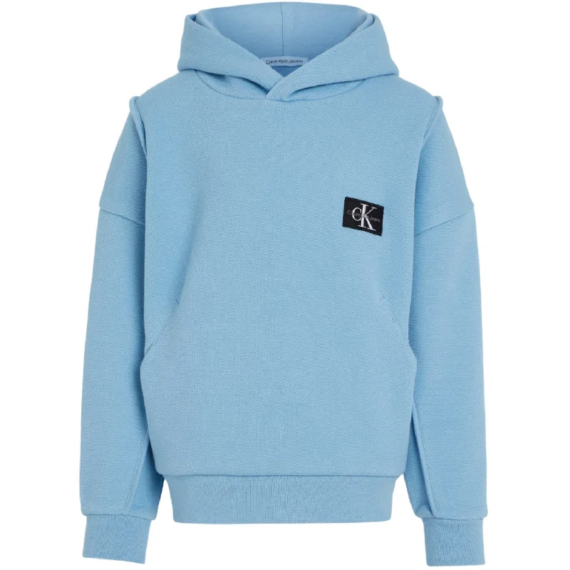 Calvin Klein Pique Modern Comfort Hoodie Dusk Blue