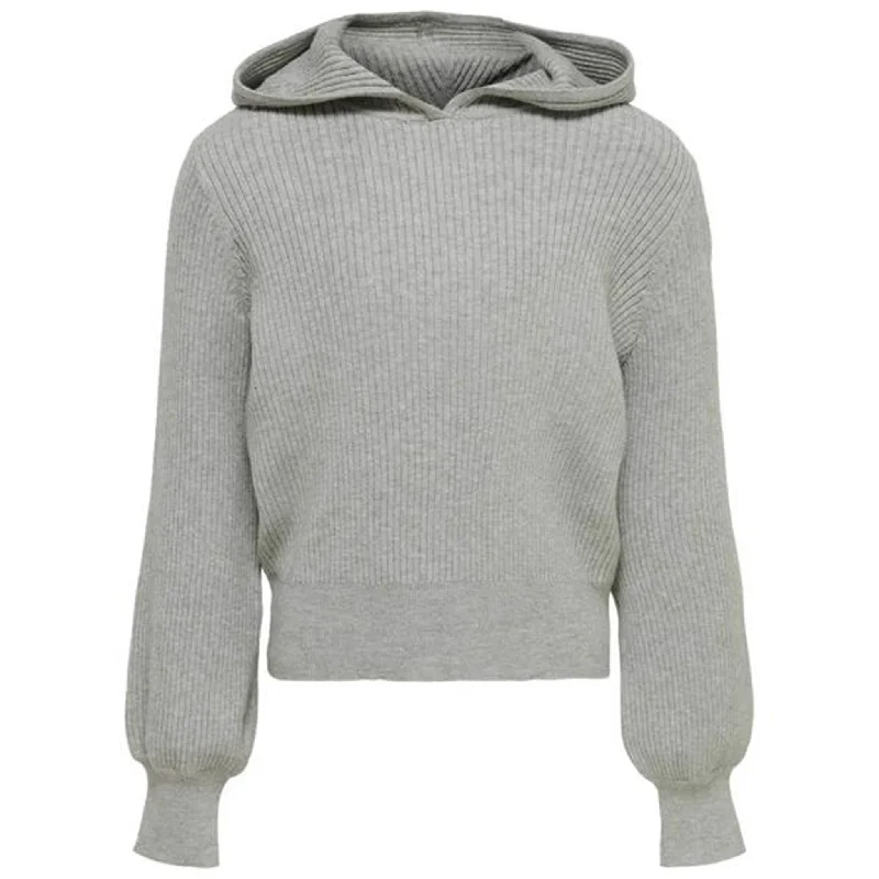 Kids ONLY Light Grey Melange Lorelle Hood