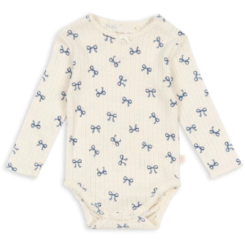 Konges Sløjd Bow Bleu Minnie Bodysuit Ls Gots