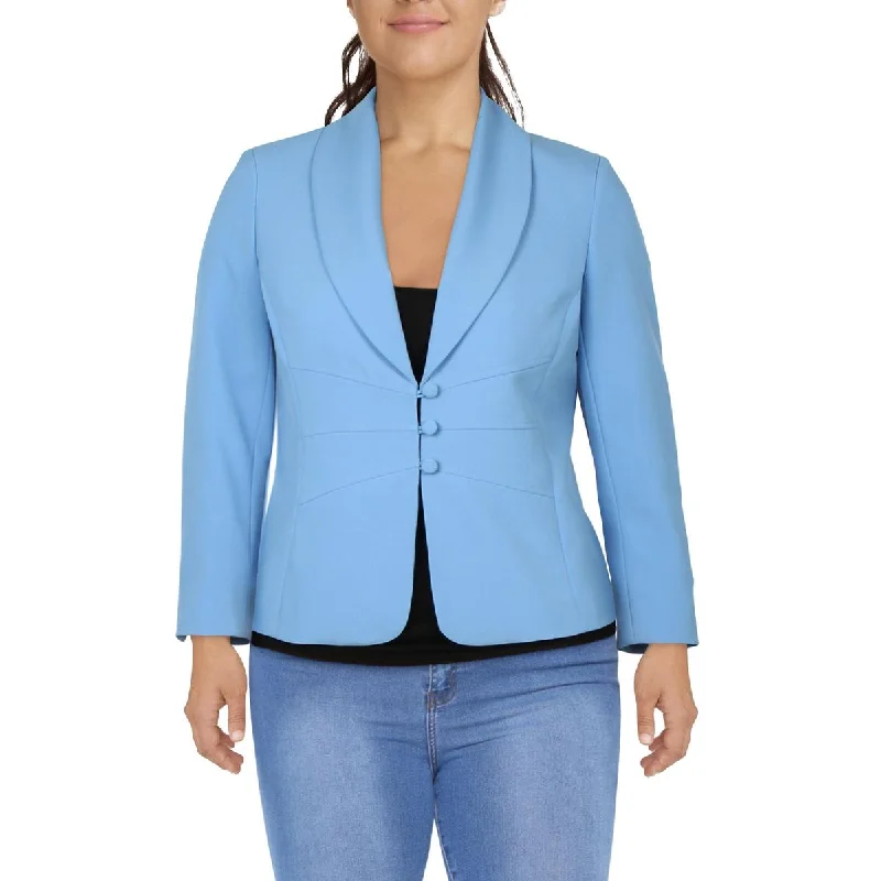 Le Suit Womens Petites Shawl Collar Office Two-Button Blazer