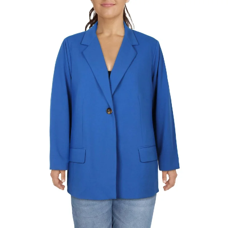 Maree Pour Toi Womens Plus Suit Separate Office One-Button Blazer