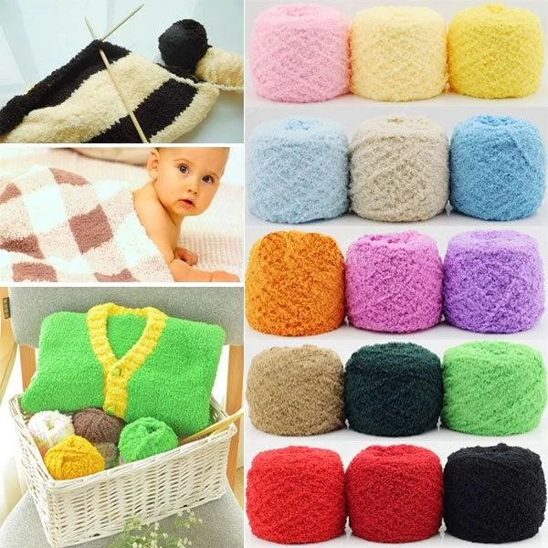 100g 26 Colors Thickened Three-ply Soft Coral Fleece Knitting Wool Yarn Scarf Hat Sweater Yarn Ball