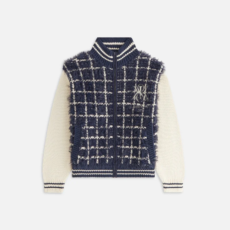 Kith Women Wyler Mohair Full Zip Sweater - Nocturnal