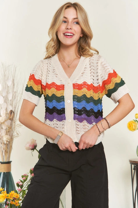 Rainbow Sweater Top