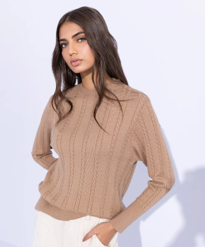 Cable Knit Slim-Fit Sweater