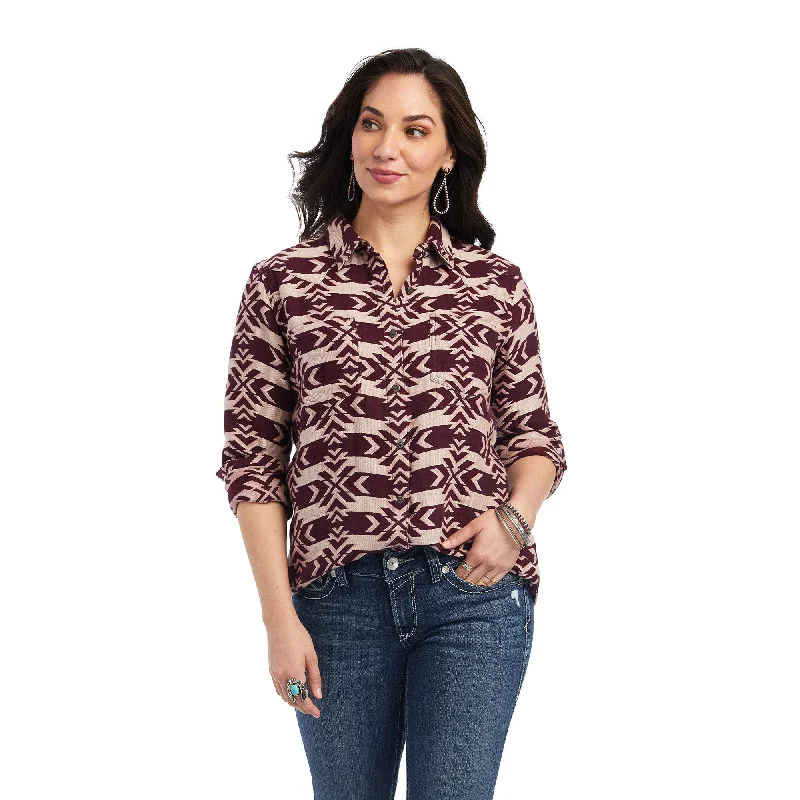 10041643 Ariat Wms Real Billie Jean L/S Shirt North Star Jacquard