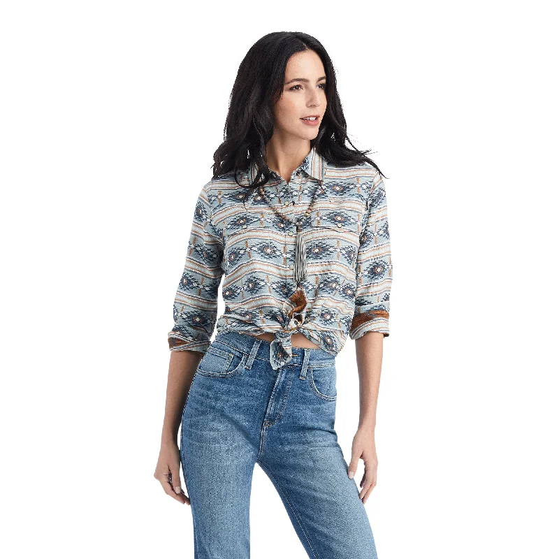 10042293 Ariat Women's Real Creekside snap LS Shirt Creekside Jacquard