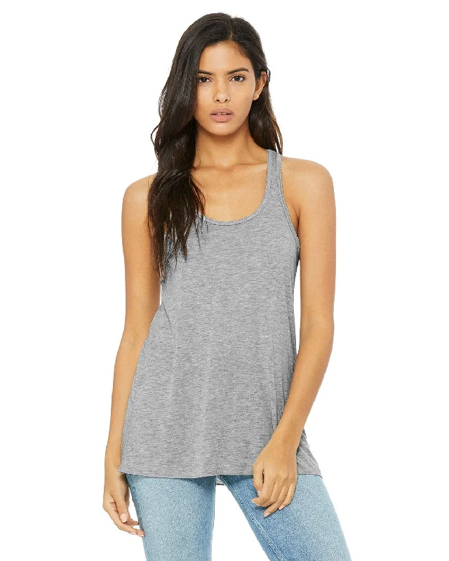 Bella+Canvas Ladies Flowy Racerback Tank | Athletic Heather