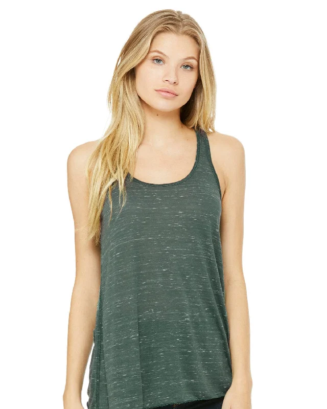 Bella+Canvas Ladies Flowy Racerback Tank | Forest Marble