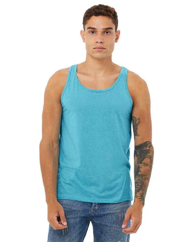 Bella+Canvas Unisex Jersey Tank | Aqua Triblend