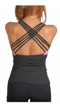 Alexandra X Cross Back Tie Dye Tank Top by Perfection Activewear