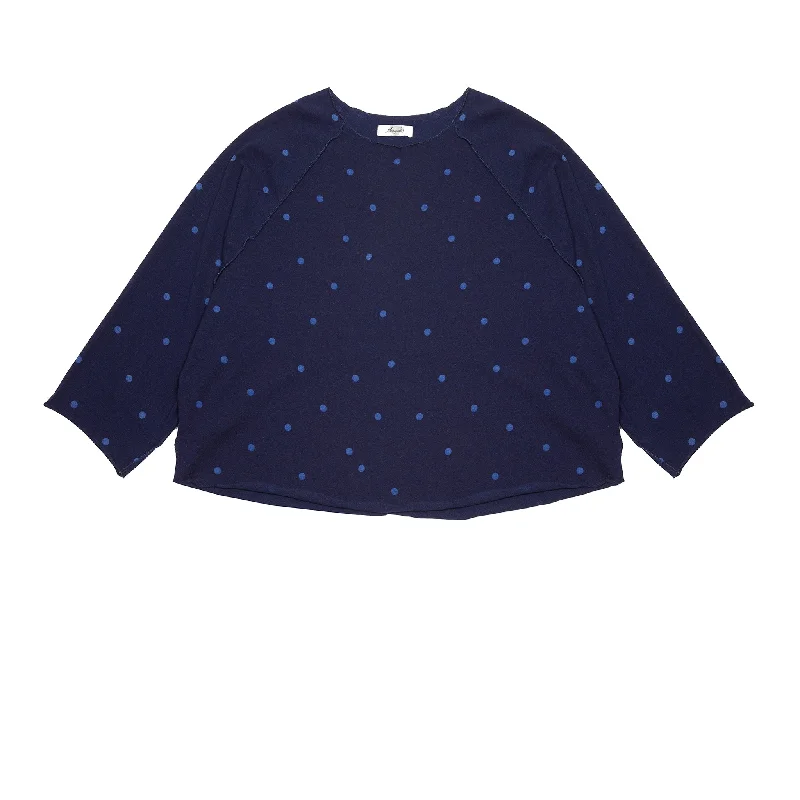 Antiquités Indigo Dot Pullover in Dark Indigo