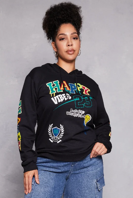 Plus Size Graphic Pullover Hoodie