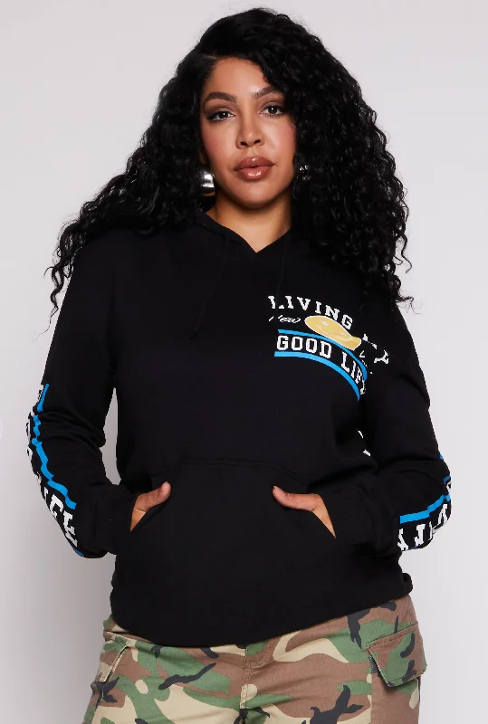 Plus Size Living My Good Life Pullover Hoodie