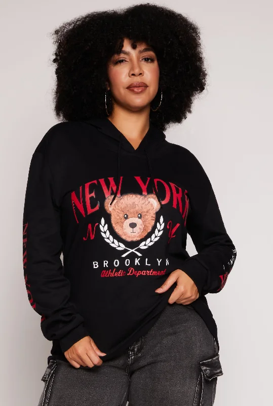 Plus Size New York Brooklyn Pullover Hoodie