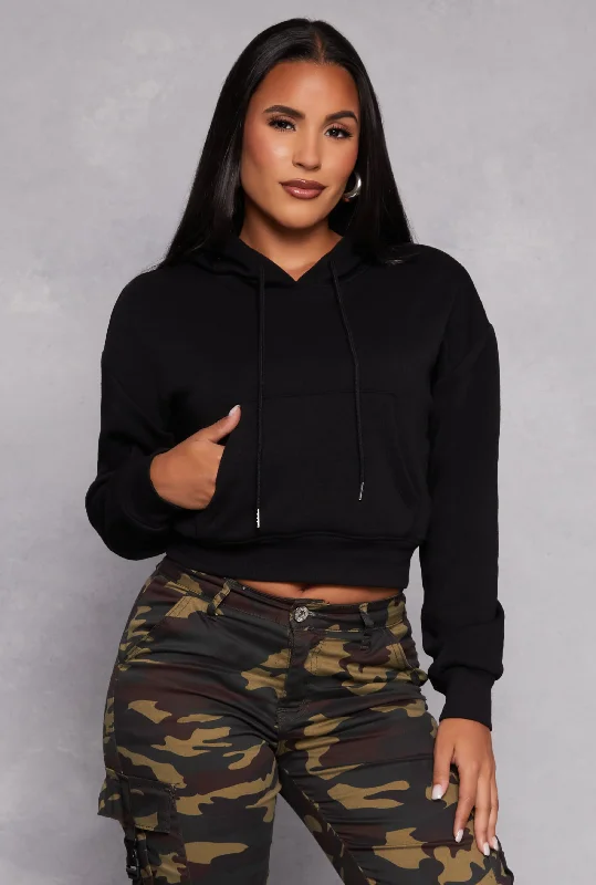 Pullover Cropped Hoodie