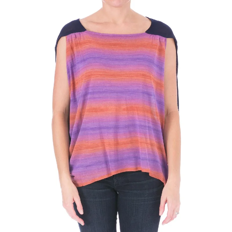 Elizabeth and James Womens Space Sky Knit Hi-Low Pullover Top