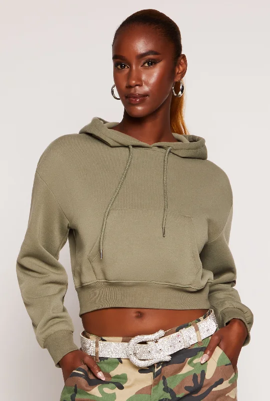 Pullover Cropped Hoodie