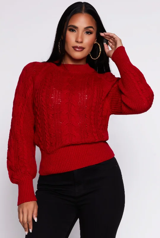 Cable Knit Pullover Sweater