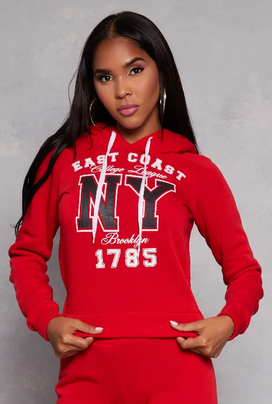 East Coast NY Graphic Pullover Hoodie