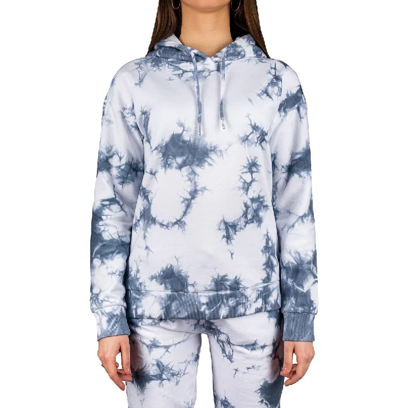 Silver Women's Tie-Dye Fleece Lined Pullover Hoodie