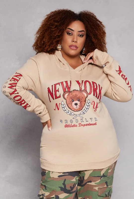 Plus Size New York Brooklyn Pullover Hoodie