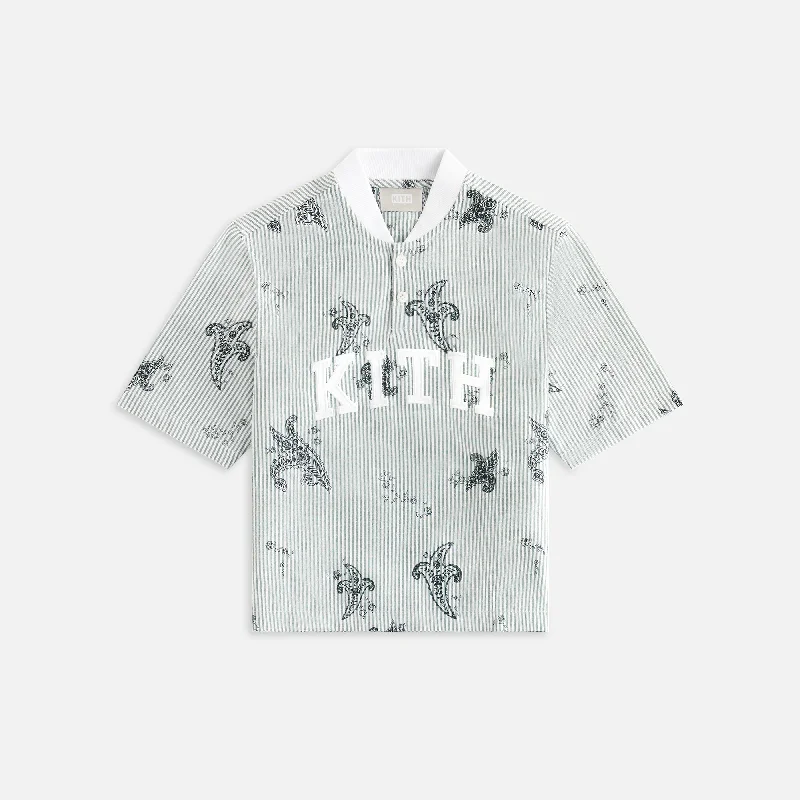 Kith Kids Seersucker Pearson Henley Pullover - Stadium